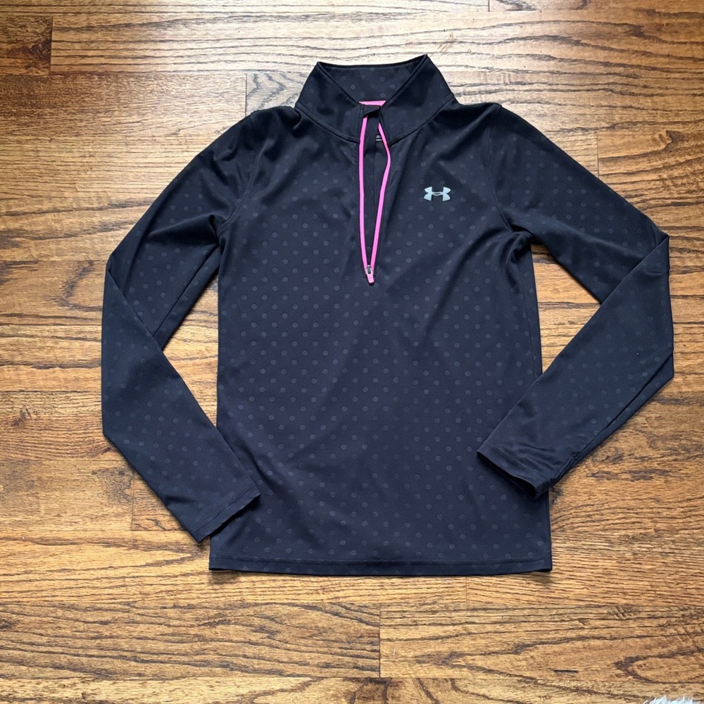 Under Armour Black Pullover with Pink Zipper